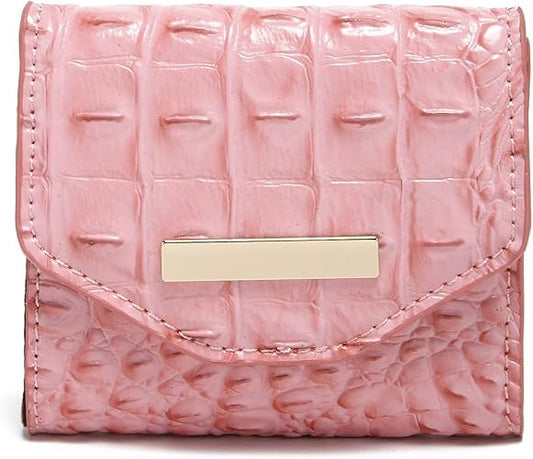 Portafoglio piccolo corto in pelle vintage, porta carte di credito, pochette di lusso, mini portamonete per donna